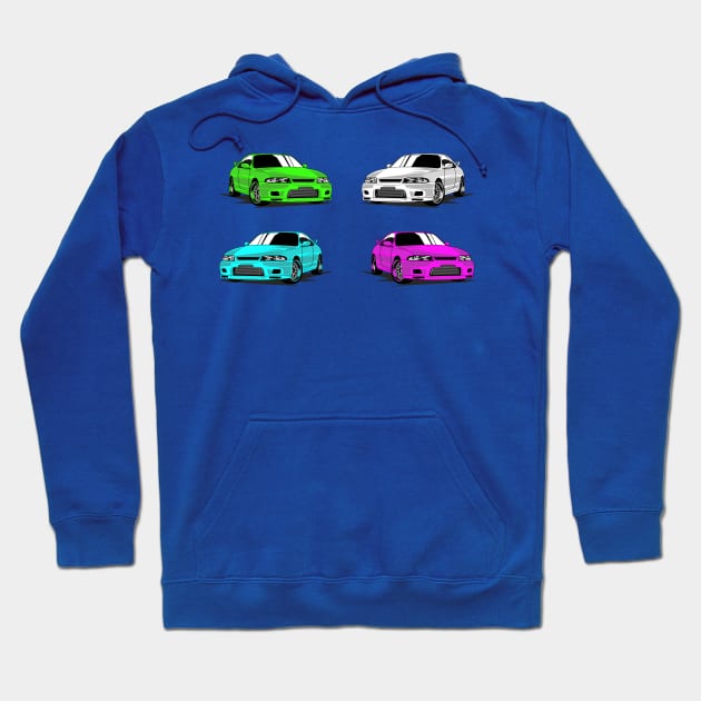 4 x R33 skyline JDM Hoodie by Car_Designer